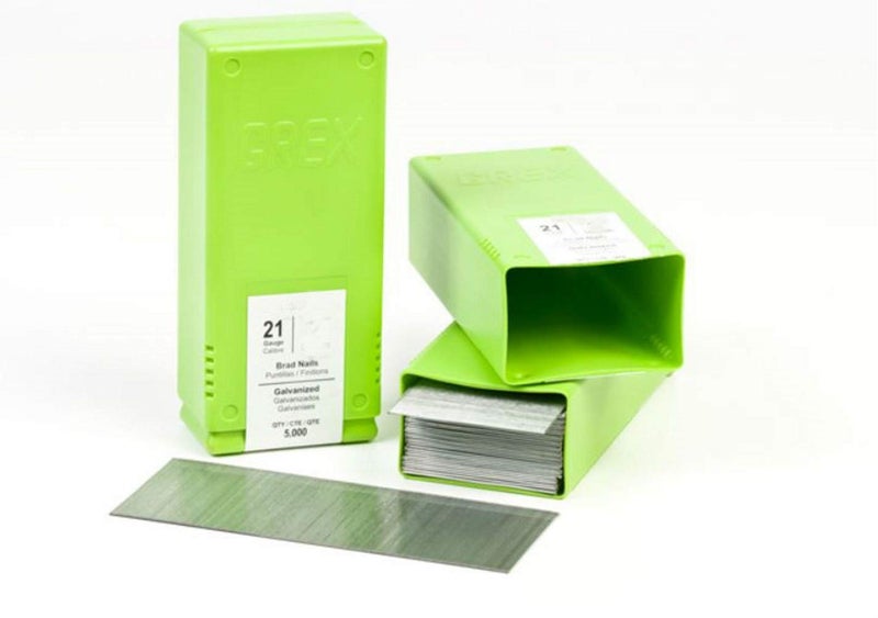 Grex H8/32L 1-1/4-inch 21-Gauge Galvanized Brads, (5,000 per Pack)